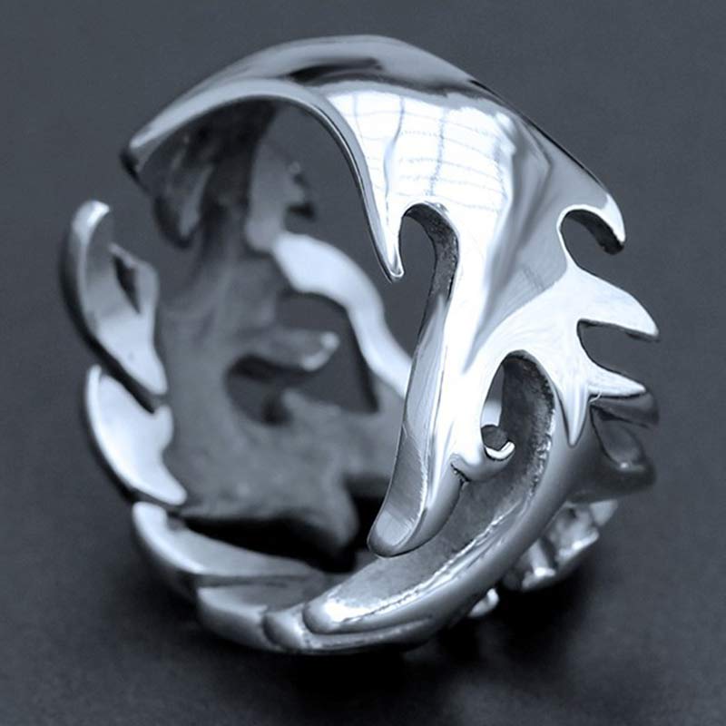 Fortune Jewel Dragon Pattern Protection Strength Adjustable Ring Fortune Jewel