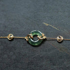 Fortune Jewel Cyan Jade Koi Fish Healing Harmony Bracelet
