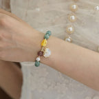 Fortune Jewel Jade Sea shell Ruyi Lock Luck Bracelet