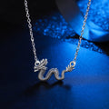 Fortune Jewel 925 Sterling Silver Year Of The Dragon Auspicious Dragon Protection Chain Necklace Pendant
