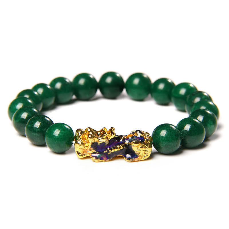 Fortune Jewel Pixiu Jade Abundance Protection Bracelet
