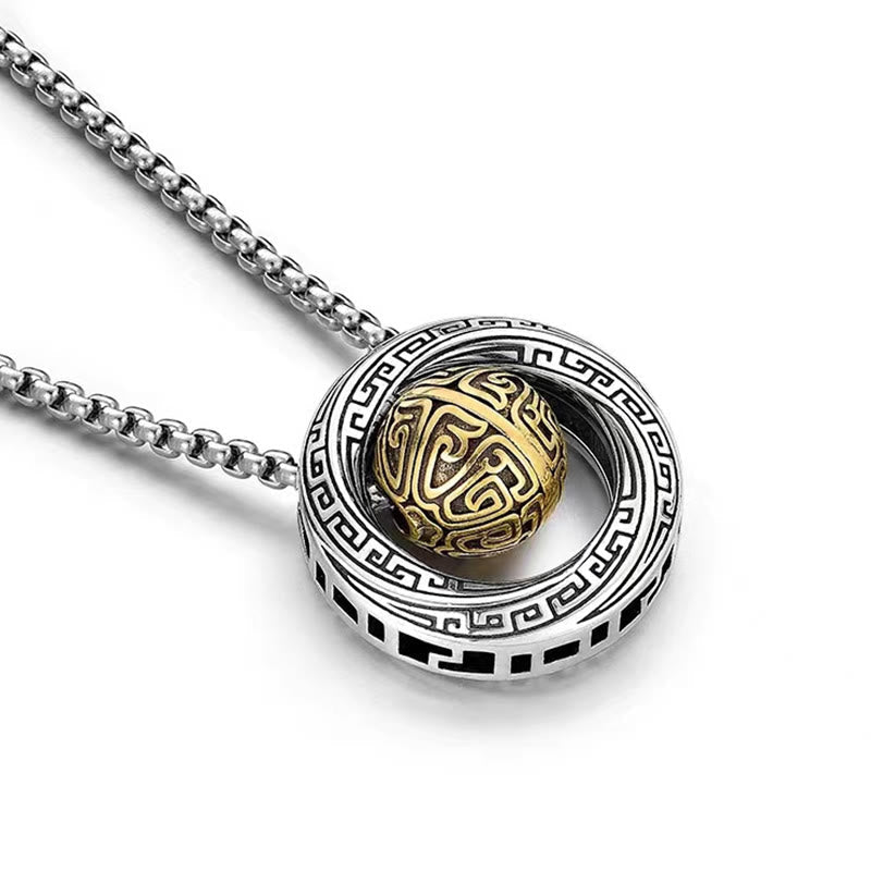 Fortune Jewel Mobius Lucky Bead Copper Wealth Necklace Pendant