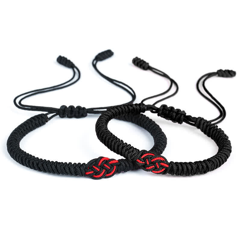 Fortune Jewel 2Pcs Tibetan Luck Chinese Knot Protection String Bracelet