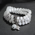 Fortune Jewel Cat Eye PiXiu Support Triple Wrap Bracelet