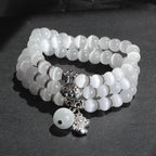 Fortune Jewel Cat Eye PiXiu Support Triple Wrap Bracelet