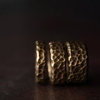 Fortune Jewel Tibetan Bump Texture Design Copper Brass Luck Ring