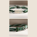 Fortune Jewel White Jade Bamboo Reincarnation Knot Wealth Luck Strength String Bracelet