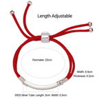 Fortune Jewel 925 Sterling Silver Red String Layered Braid Bracelet - Fortune Jewel
