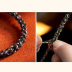 Fortune Jewel 990 Sterling Silver Tibetan Handmade Amber Steelyard Weight Wish Protection Bracelet