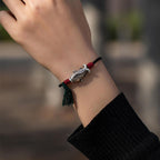 Fortune Jewel 925 Sterling Silver Luck Koi Fish Braided Bracelet