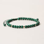 Fortune Jewel Natural Malachite Protection Calmness String Bracelet