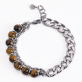Fortune Jewel Tiger Eye Picasso Jasper Frosted Stone Strength Bracelet
