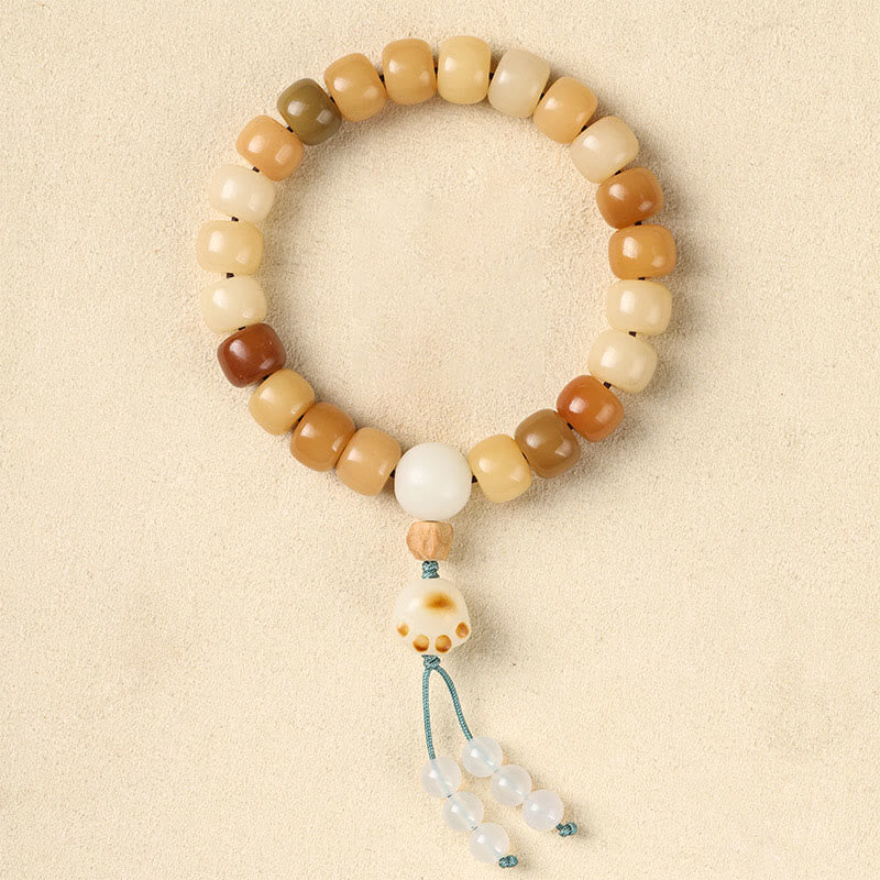 Fortune Jewel Natural Bodhi Seed The Lord of the Corpse Forest Om Mani Padme Hum Wisdom Bracelet