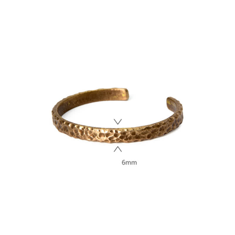 Fortune Jewel Lava Rock Stone Copper Balance Cuff Bracelet Bangle