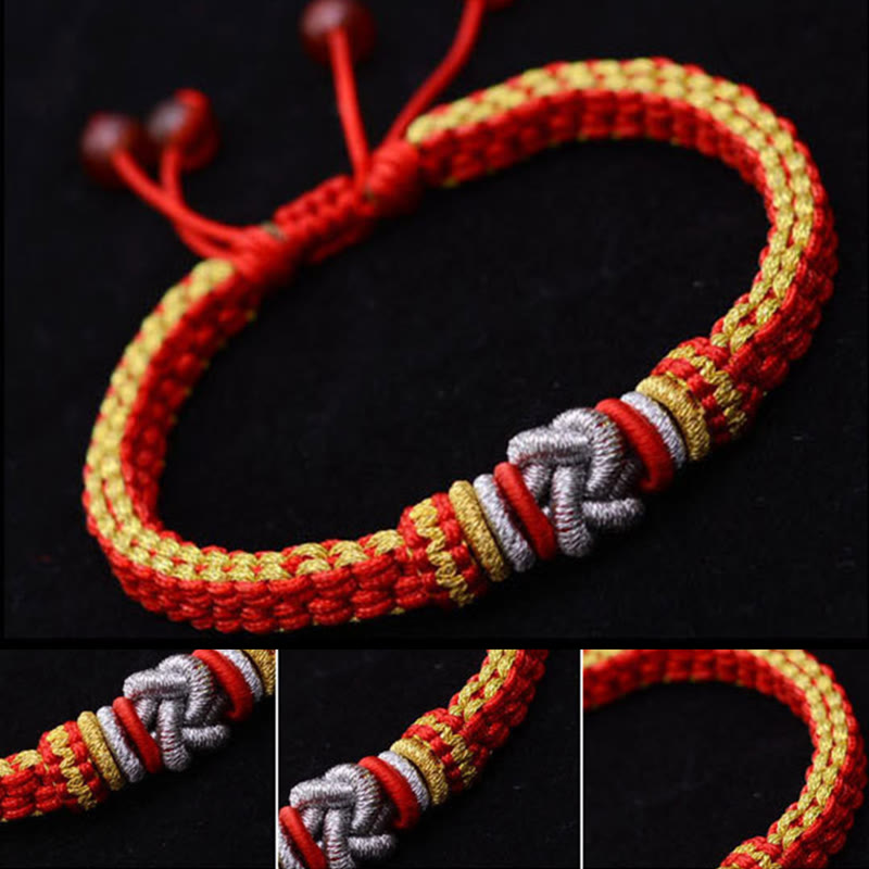 Fortune Jewel Colorful Rope True Love Knot Luck Handmade Bracelet