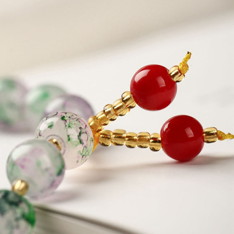 Fortune Jewel Liuli Glass Bead Blessing Harmony Bracelet