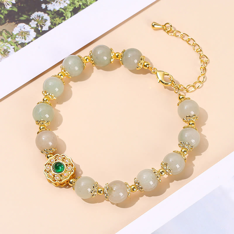 Fortune Jewel Natural Jade Prosperity Bead Chain Bracelet