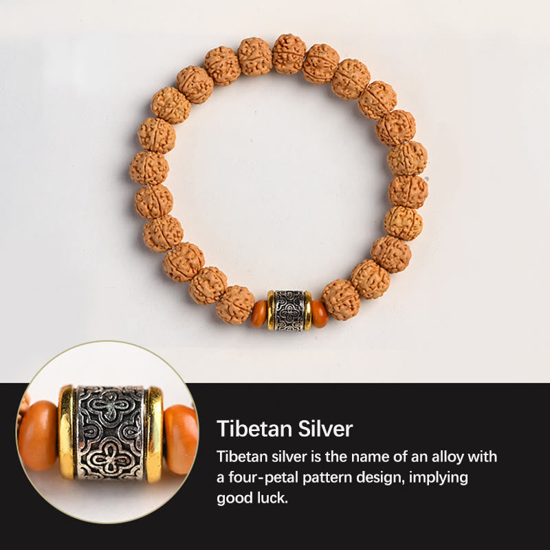 Fortune Jewel Tibet Rudraksha Bodhi Seed Wealth Auspiciousness Bracelet