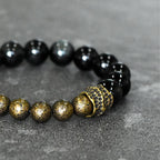 Fortune Jewel Rainbow Obsidian Copper Bead Positive Transformation Bracelet