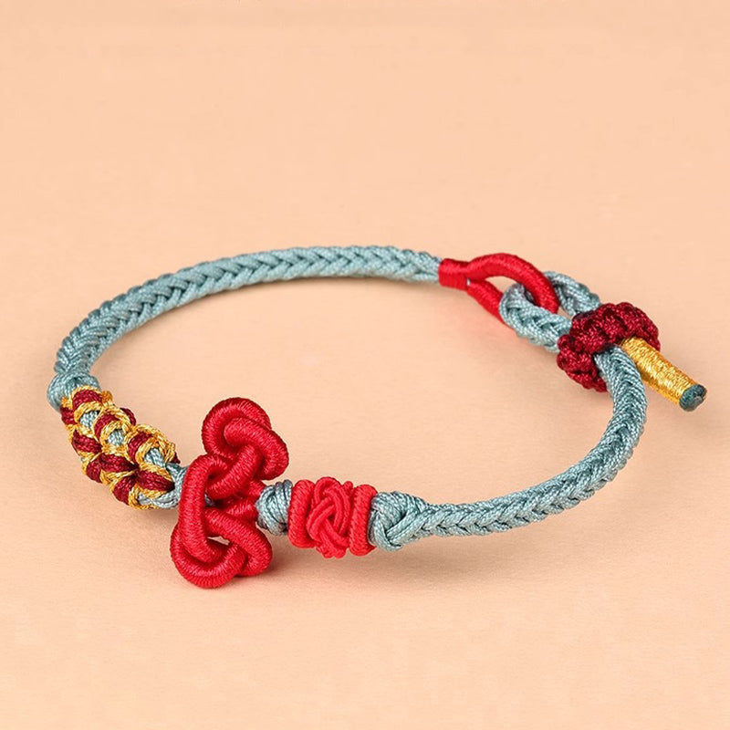 Fortune Jewel Handmade Wenchang Knot Luck Strength Braided Rope Bracelet