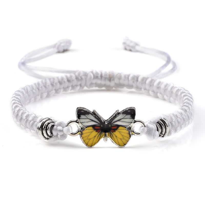 Fortune Jewel Butterfly Freedom Love String Charm Bracelet