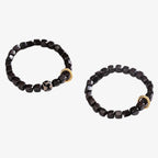 Fortune Jewel Tibetan Ebony Wood Dzi Bead Balance Calm Bracelet