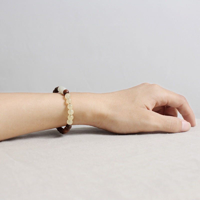 Fortune Jewel  Jade Sandalwood Luck Abundance Bracelet