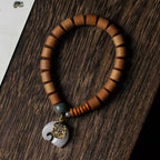 Fortune Jewel Sandalwood Jade Elephant Protection Bracelet