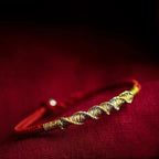 Buddha Stones 925 Sterling Silver Luck Strength Red String Protection Braid Bracelet