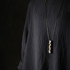 Fortune Jewel Tibet Ebony Wood Copper Balance Peace Necklace Pendant Fortune Jewel