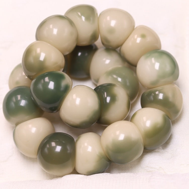 15mm Natural Garlic Bodhi Bracelet – Ultra Smooth Finish, Multi-Color Options