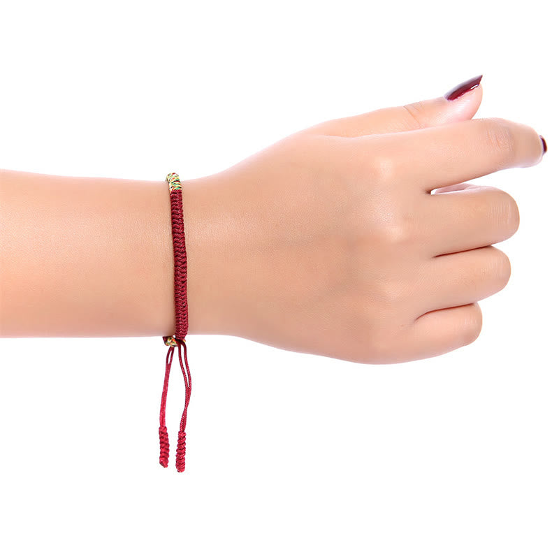 Fortune Jewel Tibetan Handmade Multicolor King Kong Knot Luck Strength Braided Bracelet