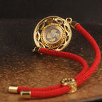 Fortune Jewel Colorful Zircon Copper Wealth Luck Rotation Bracelet Necklace Pendant