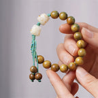 Fortune Jewel Green Sandalwood Bodhi Seed Lucky Cat Positive Bracelet