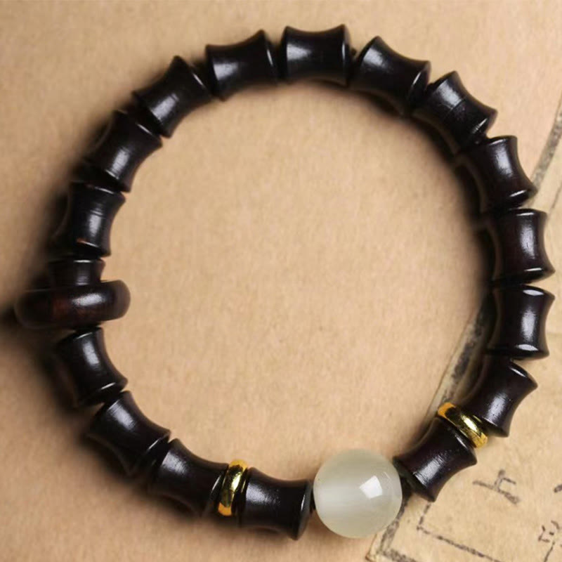 Fortune Jewel Ebony Green Sandalwood Black Rosewood Bamboo Peace Bracelet