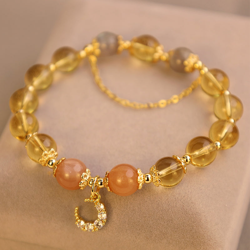 Fortune Jewel Blessed Moon Citrine Abundant Energy Bracelet