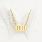 1111 Angel Number Sterling Silver Necklace 18K Clavicle Chain Necklace for Women