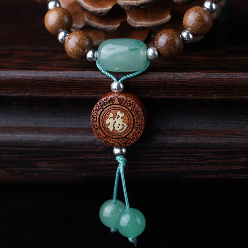 Fortune Jewel Abelia Biflora Wood Happiness Protection Bracelet