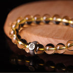 Fortune Jewel 925 Sterling Silver Chinese Zodiac Natal Buddha Citrine Protection Bracelet