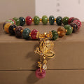 Fortune Jewel Colorful Tourmaline Butterfly Charm Wisdom Bracelet