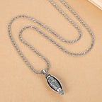 Fortune Jewel Tibet Om Mani Padme Hum Protection Necklace Rotatable Pendant