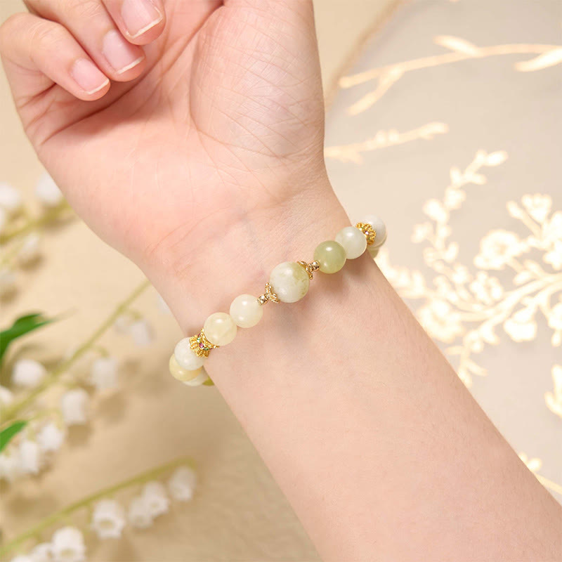 Fortune Jewel Green Grape Color Jade Abundance Bracelet