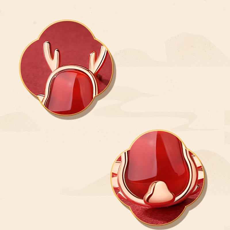 ❗❗❗A Flash Sale- Fortune Jewel 925 Sterling Silver Year of the Dragon Natural Red Agate Dragon Attract Fortune Fu Character Strength Bracelet Necklace Pendant Earrings
