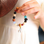 Fortune Jewel Bodhi Seed Agate Wisdom Harmony Wrist Mala Bracelet