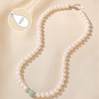 Fortune Jewel 925 Sterling Silver Natural Pearl Jade Healing Necklace Bracelet Earrings With Gift Box