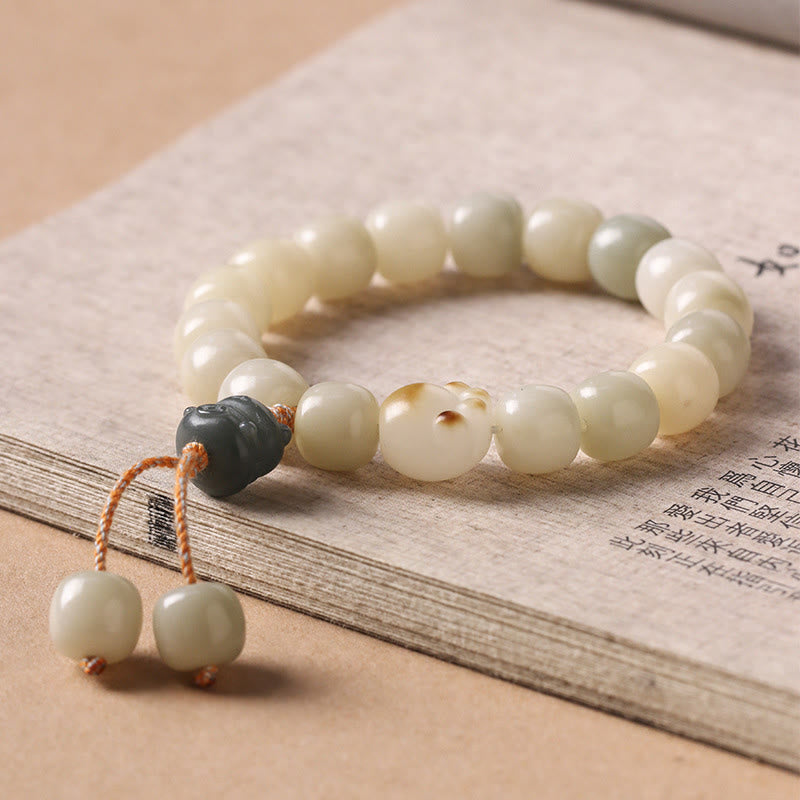 Fortune Jewel Lucky Cat Bodhi Seed Cat Paw Peace Bracelet