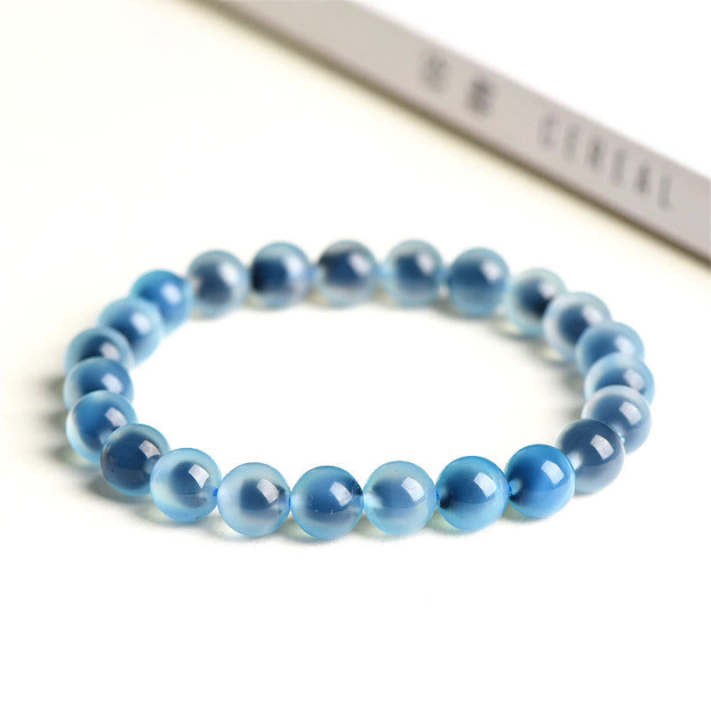 Fortune Jewel Natural Colorful Candy Agate Harmony Strength Bead Bracelet