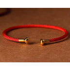 Fortune Jewel Simple Design Handmade Luck Braid String Cuff Bracelet