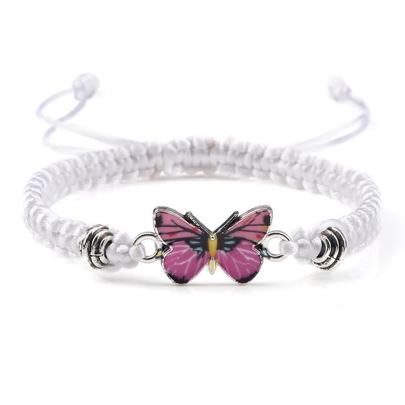 Fortune Jewel Butterfly Freedom Love String Charm Bracelet