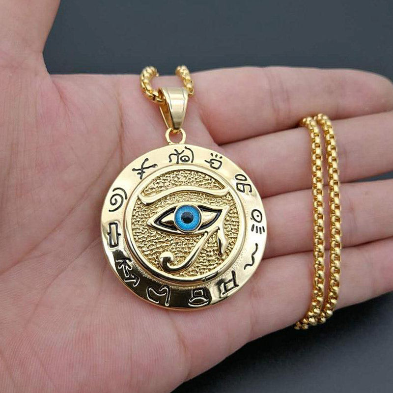 Fortune Jewel Eye of Horus Protection Necklace Pendant
